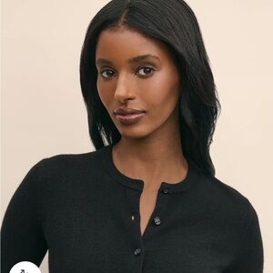 Brooks Brothers Black Extra Fine Merino Wool Sweater XS